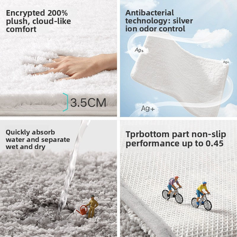 Plush Absorbent Non-Slip Bathroom Mat