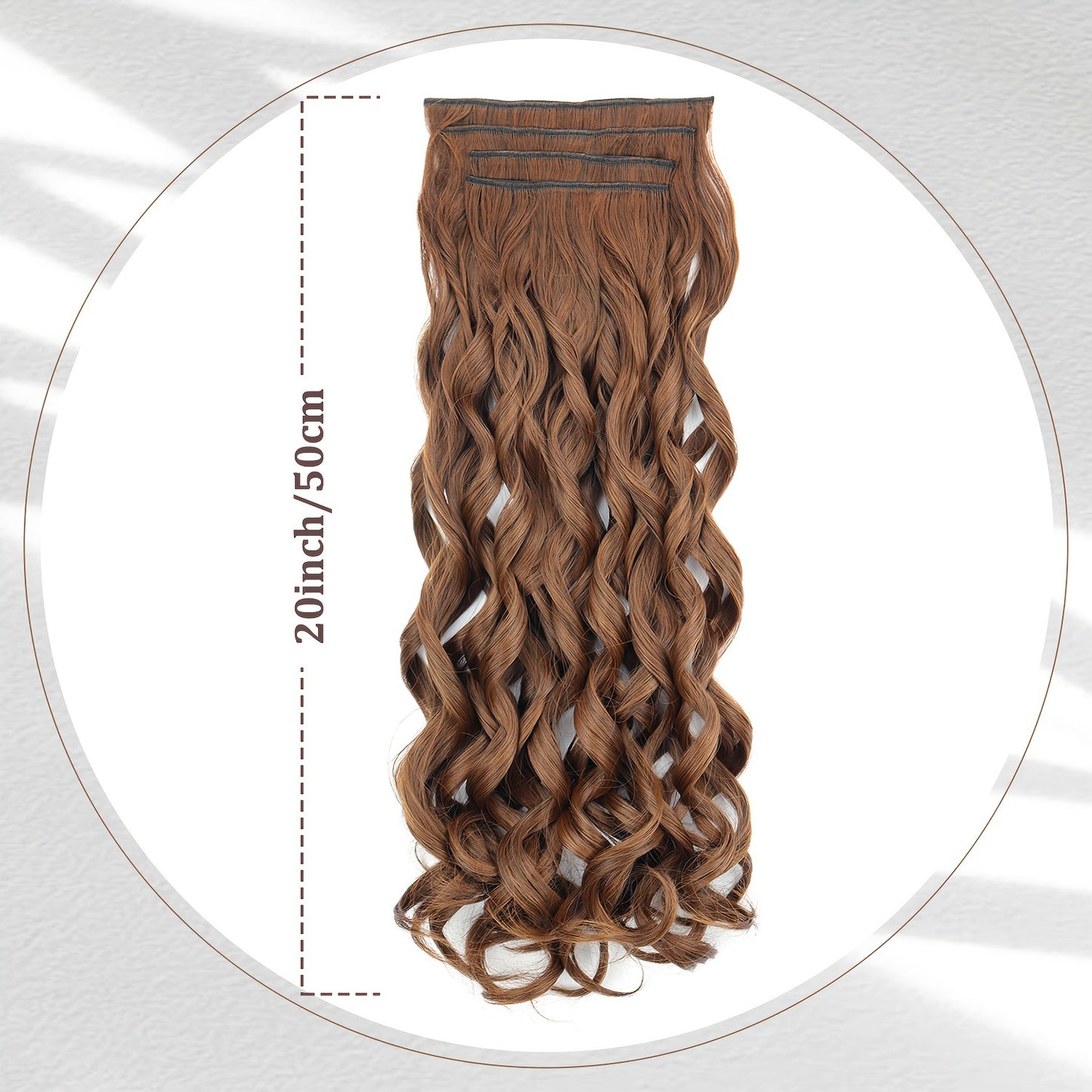 Women's Synthetic Hair Extension 4-Piece Set Long Curly Retro Wig Piece