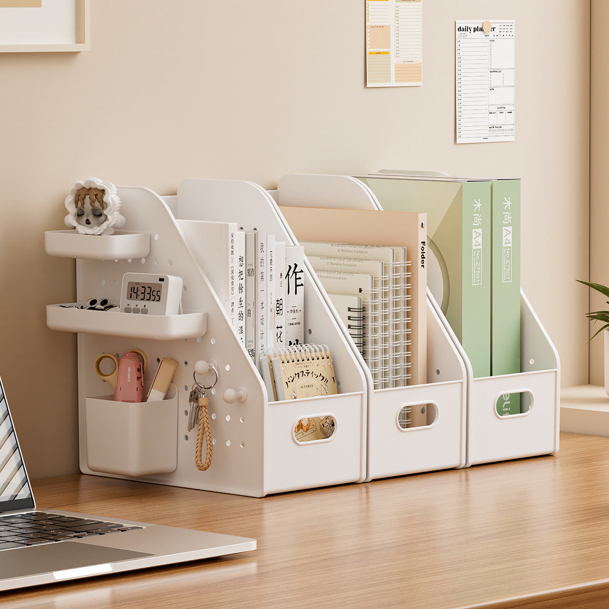 Desktop Perforated Board Storage Basket Organizer