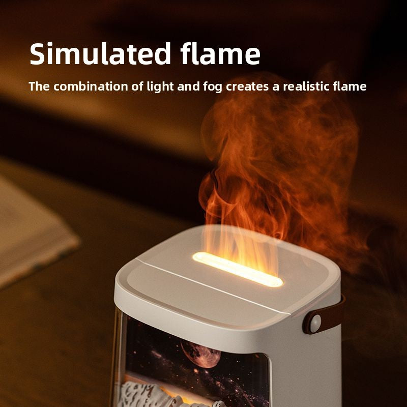 Aurora Simulation Flame Aromatherapy Humidifier Planet Desktop