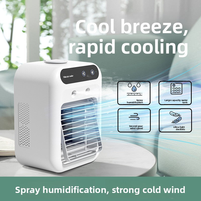 USB Portable Mini Air Cooler with Mist Spray Function