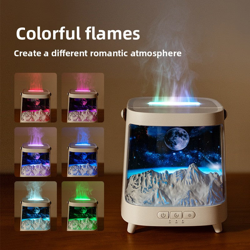 Aurora Simulation Flame Aromatherapy Humidifier Planet Desktop
