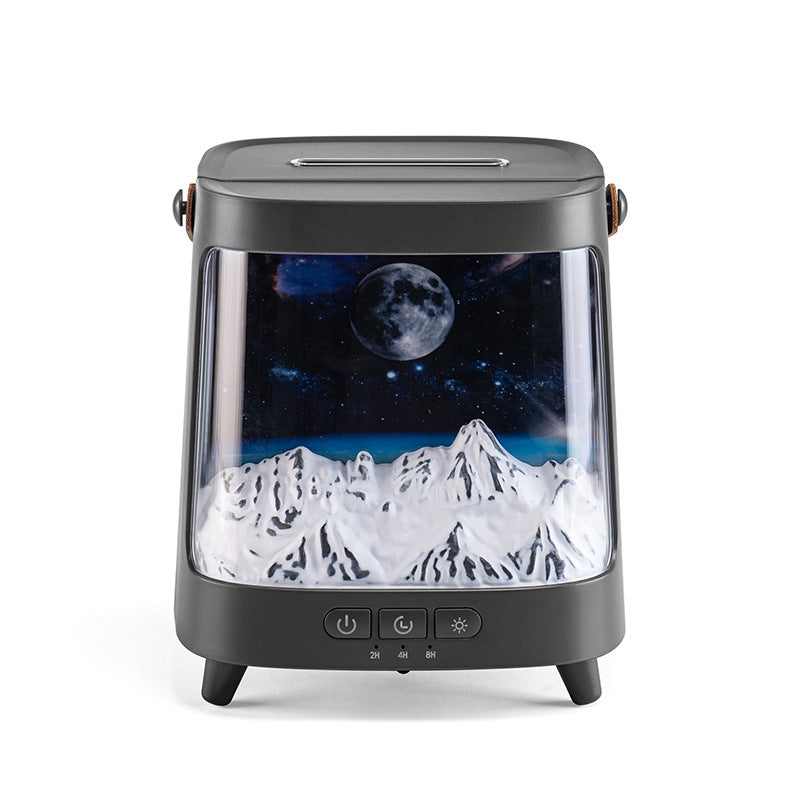 Aurora Simulation Flame Aromatherapy Humidifier Planet Desktop